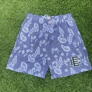 Men's Paisley Eric Emanuel Shorts - Gray